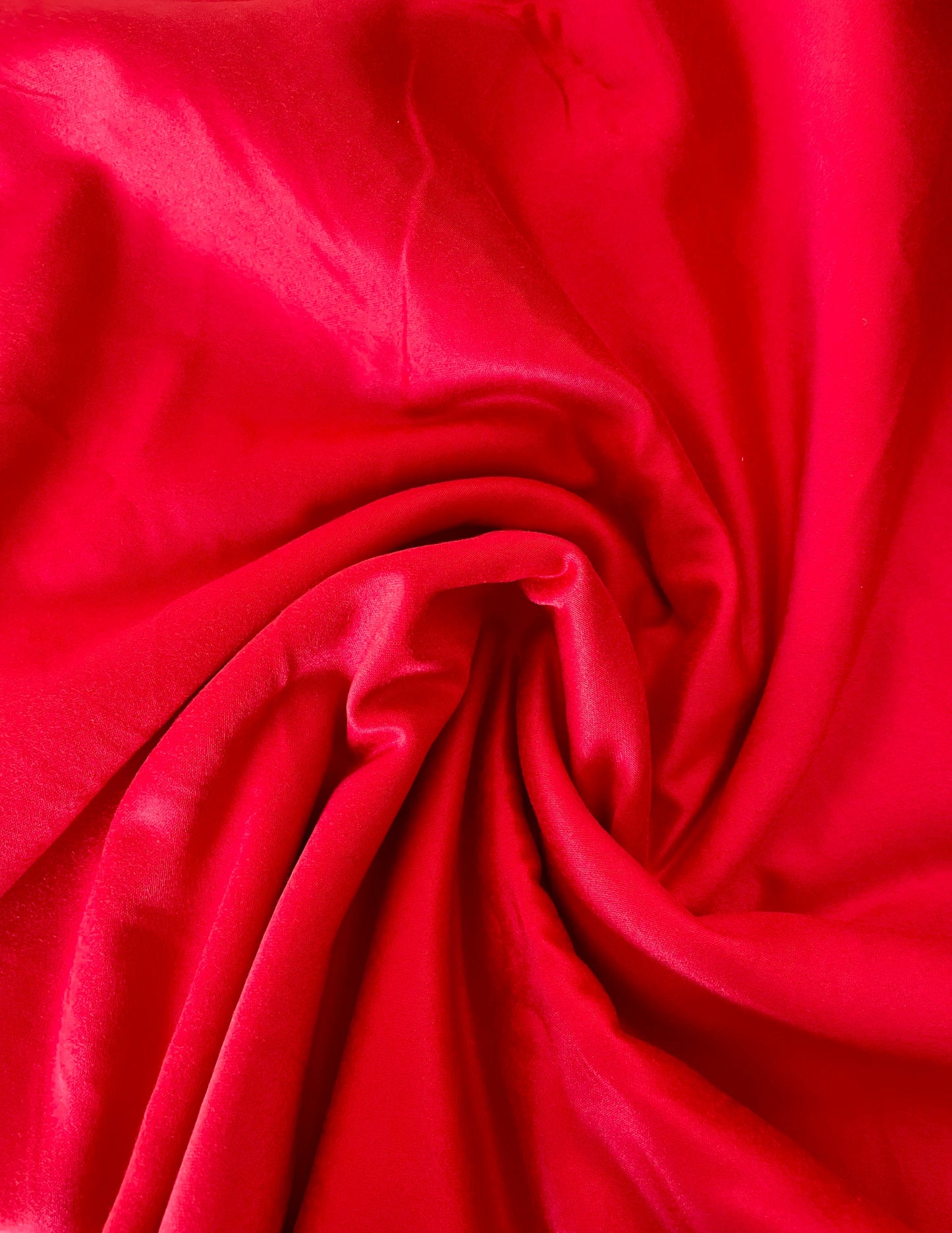 Red Cuddle Satin - Remnant - 3m