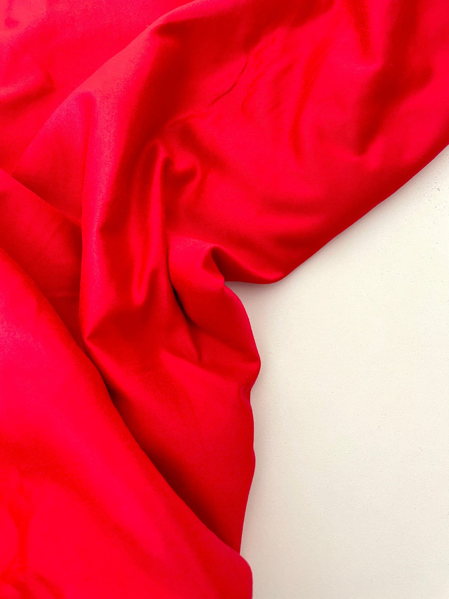 Red Cuddle Satin - Remnant - 3m