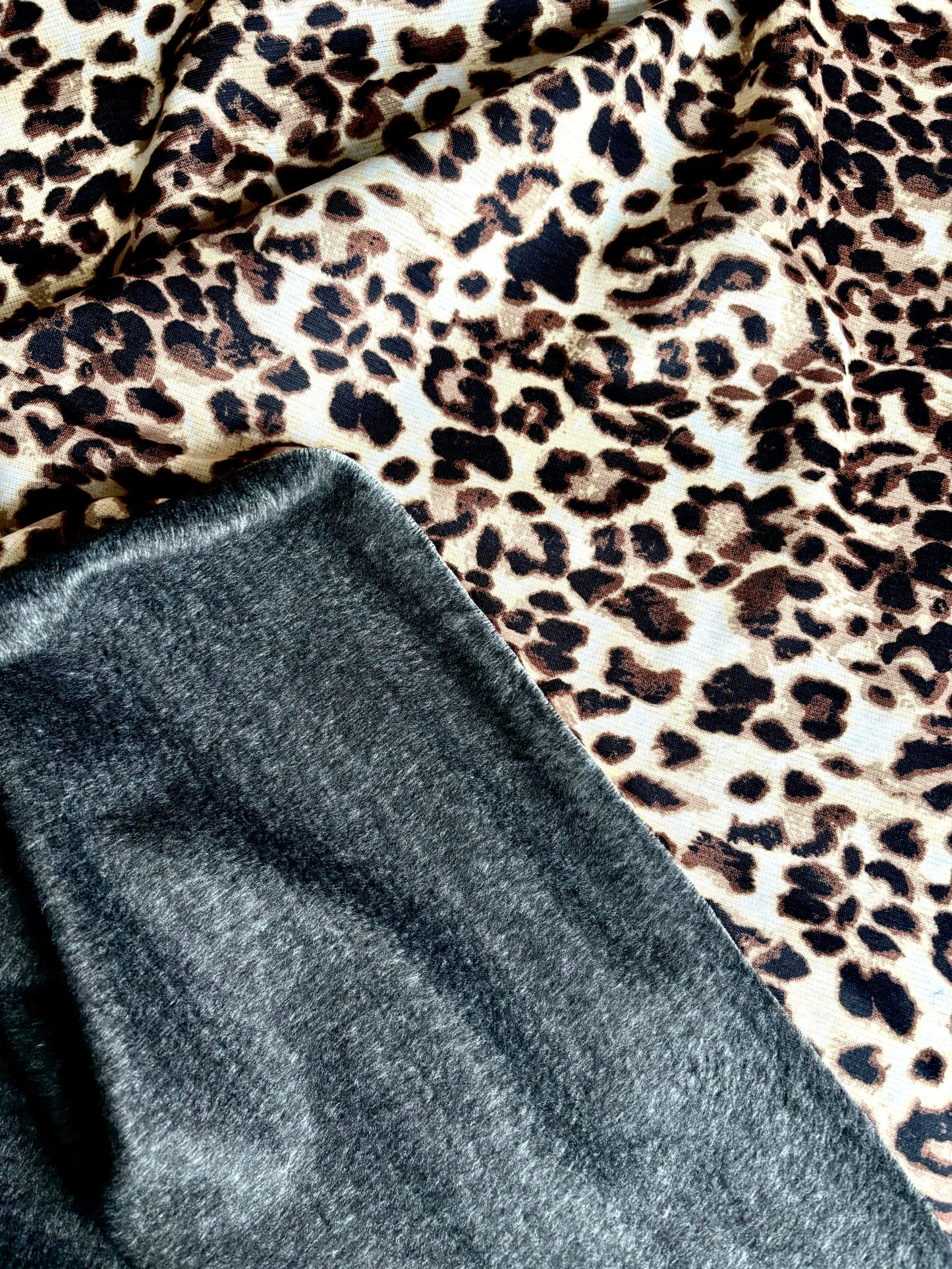 Leopard Print Sweatshirt (Alpine Fleece)