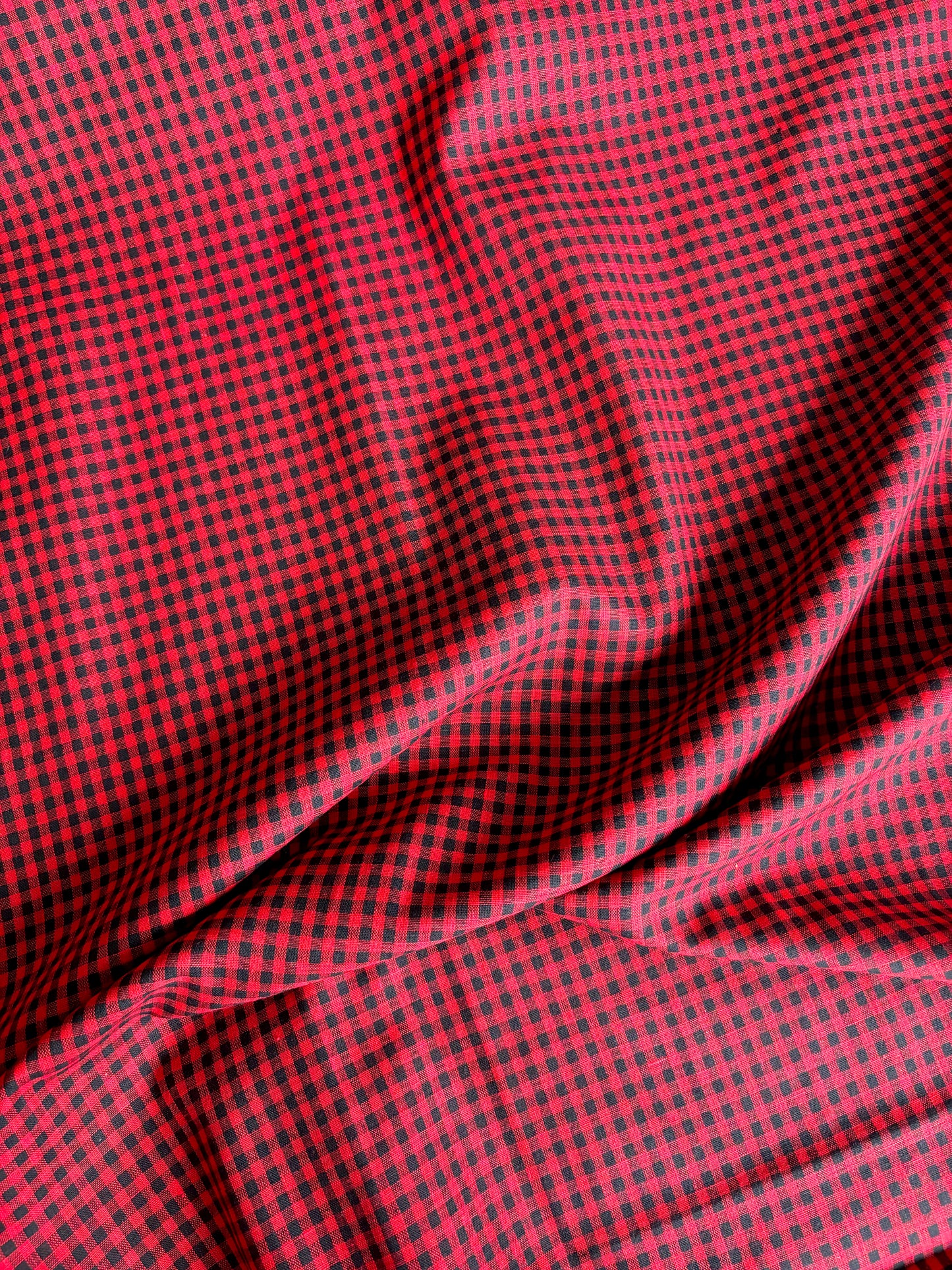 Mini Cotton Gingham - Winter Red