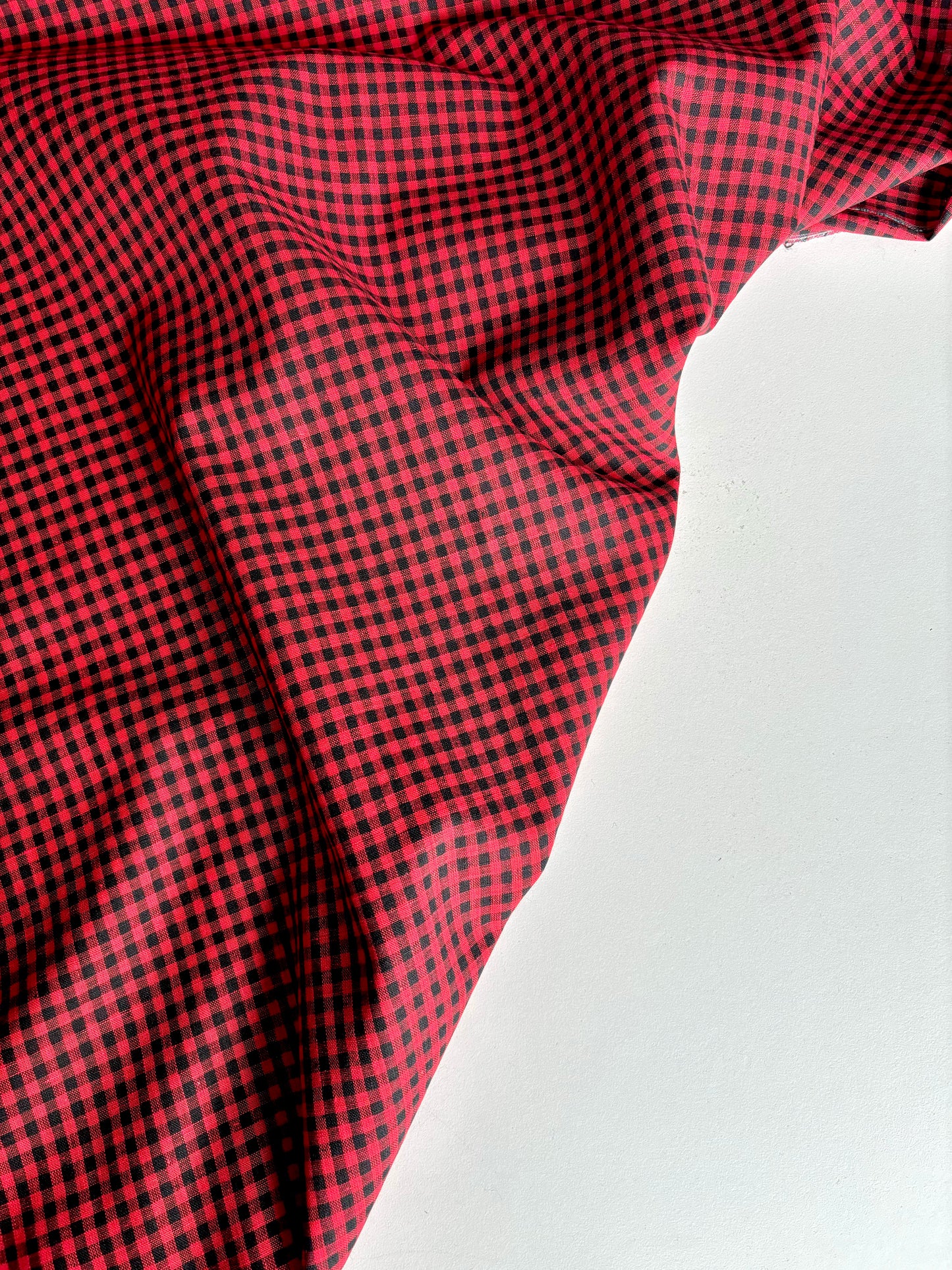 Mini Cotton Gingham - Winter Red