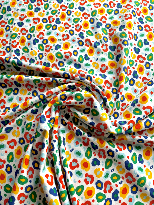 Rainbow Leopard Cotton Jersey