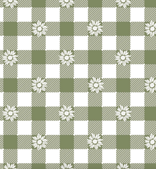 Daisy Gingham Cotton Jersey - The Crafty Pie (Pre-order)